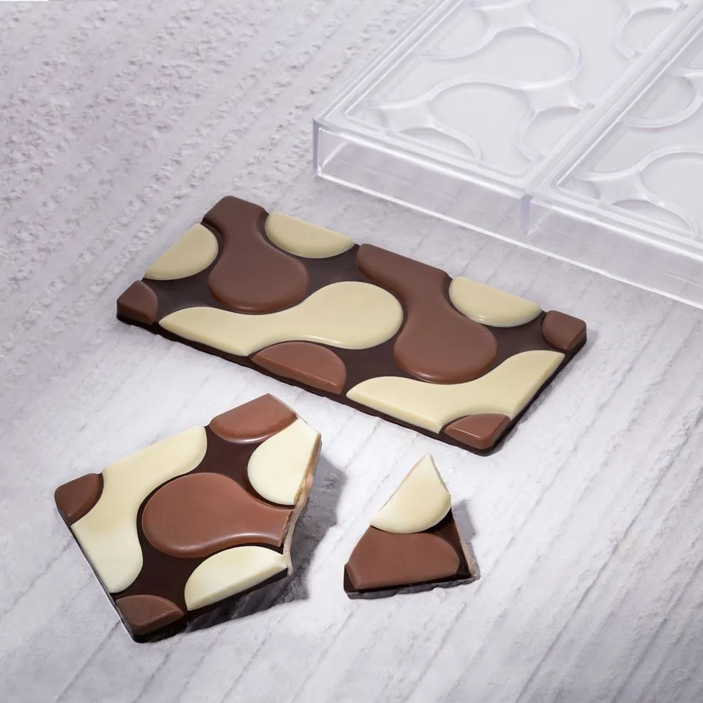 Molde de policarbonato tableta chocolate Flow de Pavoni PC5007