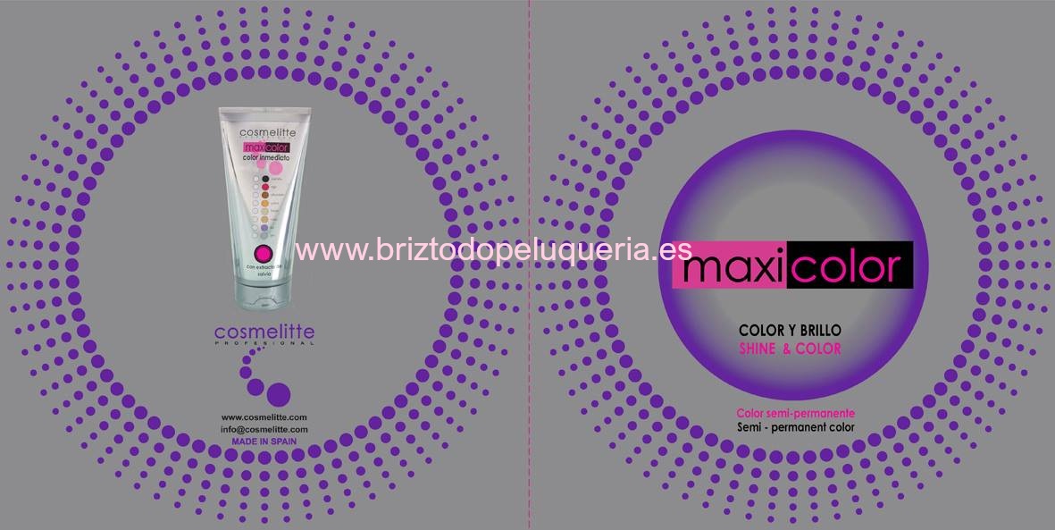 Mascarilla Color y Brillo Semipermanente Maxicolor de Cosmelitte