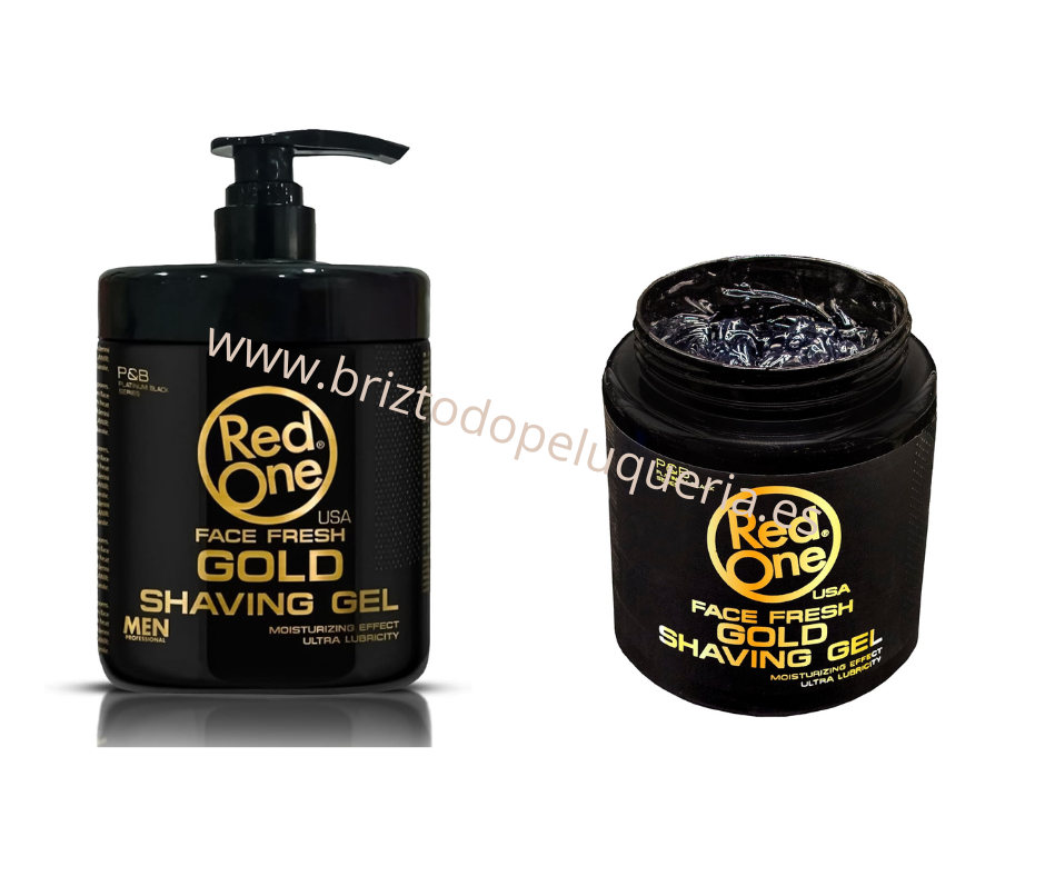 GEL DE AFEITADO Transparente Y Aroma Fresco Face Fresh Shaving Gel Gold 1000 Ml RedOne